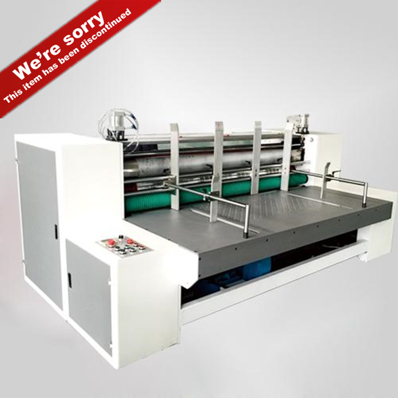 QING® AIO Slotter Built In 1 Color Printer Push Type Feeder Corrugated Cardboard Machine for E-Comme