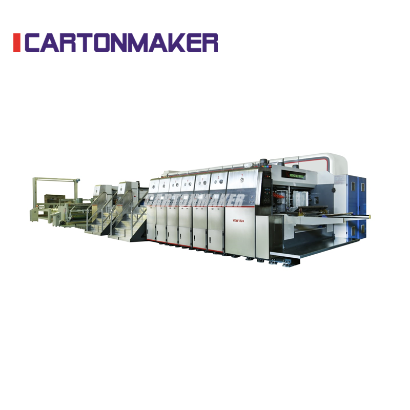 1200x2400mm QYKW1224 High Difinition 6+1 Flexo Printing Die Cutting with Dryer Vacuum Transfer for Co