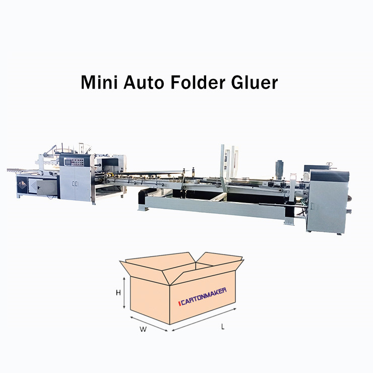 2200mm Auto Folder Gluer Machine for Mini Courier Box Small Corrugated Cardboard Box