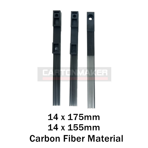 14*175mm 14*155mm Corrugated NC Slitter Comb Paperboard Support Carbon Fiber Material