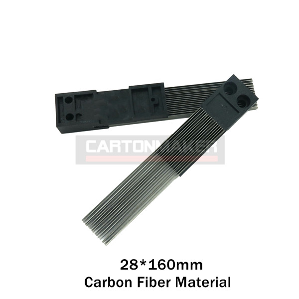 28*160mm Corrugated NC Slitter Comb Paperboard Support Spare Parts Carbon Fiber Material for JS Machi