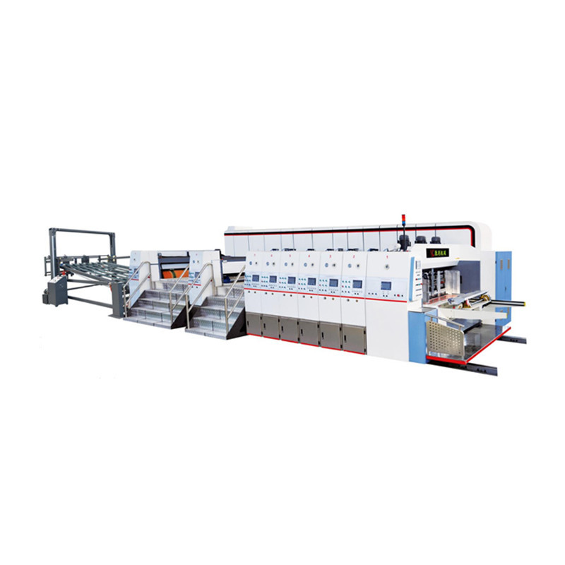 1600x2800mm QYKW1628 Vacuum Transfer High Difinition 6+1 Flexo Printing Die Cutting with Dryer for Corrugated Paperboard Carton Machine 180pcs/min